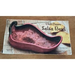 Chili Pepper Salsa Bowl Terra Cotta 3073 Hand Painted New In Box